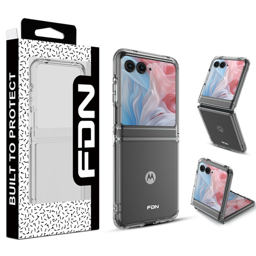 SYB Sturdy Gummy Cover for Motorola razr (2024) - Highly Transparent Clear / Transparent Clear